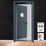 Akustik Kapı Stüdyo Tipi - Tek Kanat Açılımlı - RAL 5010 (210 cm x 90 cm)